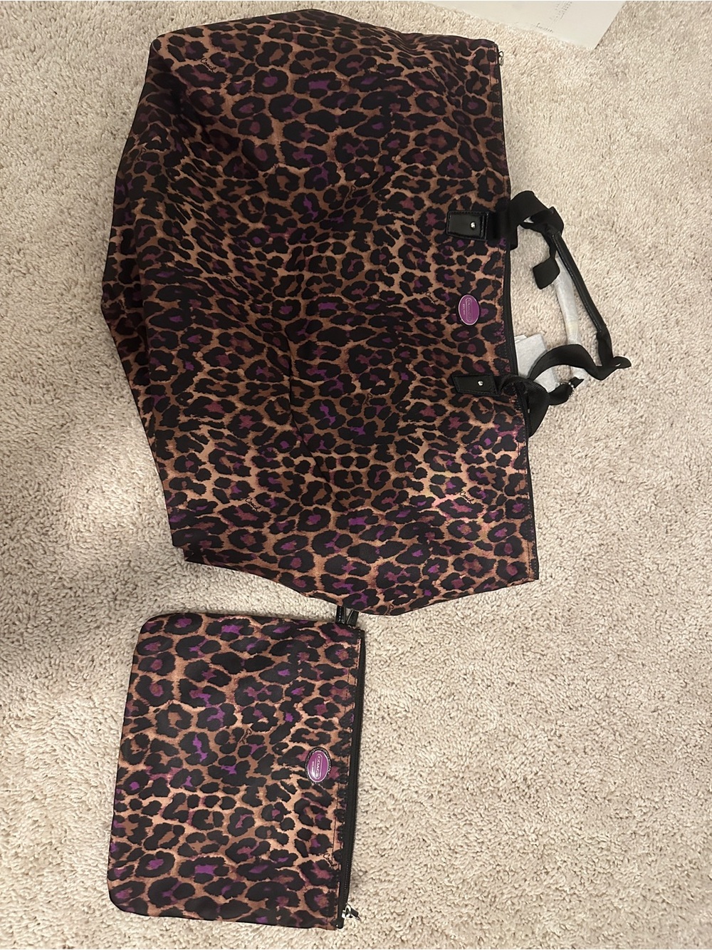 Coach travel tote & cosmetic pouch